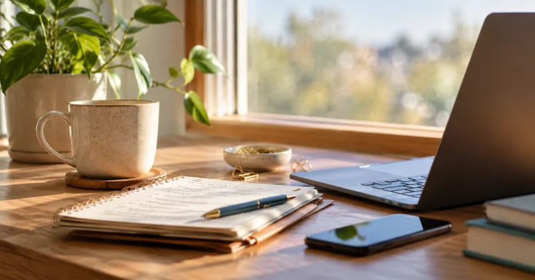 Workspace representing emotional work stress and helping someone understand "why am I so reactive?"